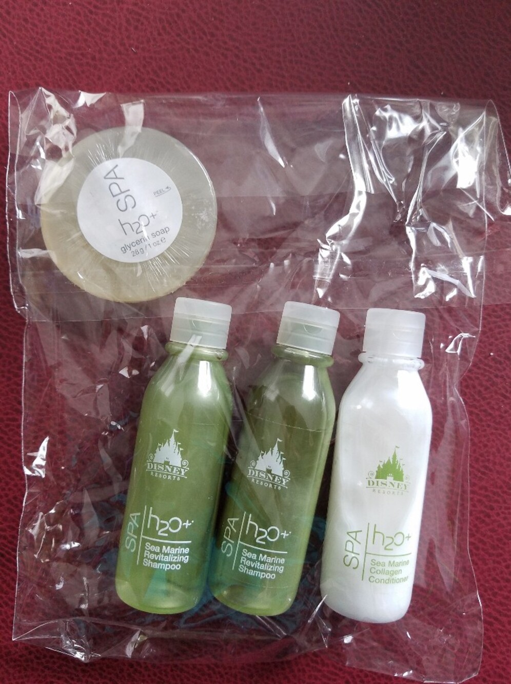 Disney H2O+ Spa Travel Set Sea Salt Shampoo Conditioner Bar Soap 1.25 Fl Oz